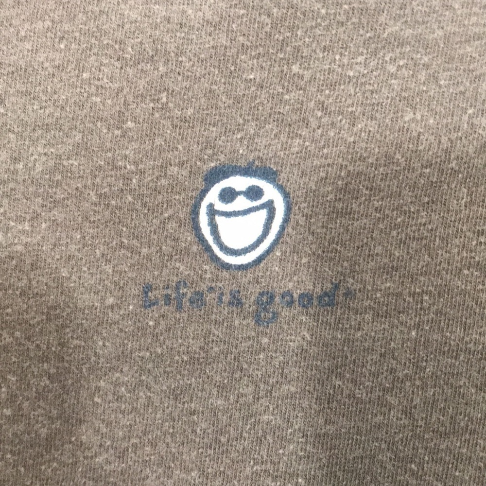 Life is Good “Gotta Run” Brown Long Sleeve Screen Print T-Shirt size S - Picture 5 of 9